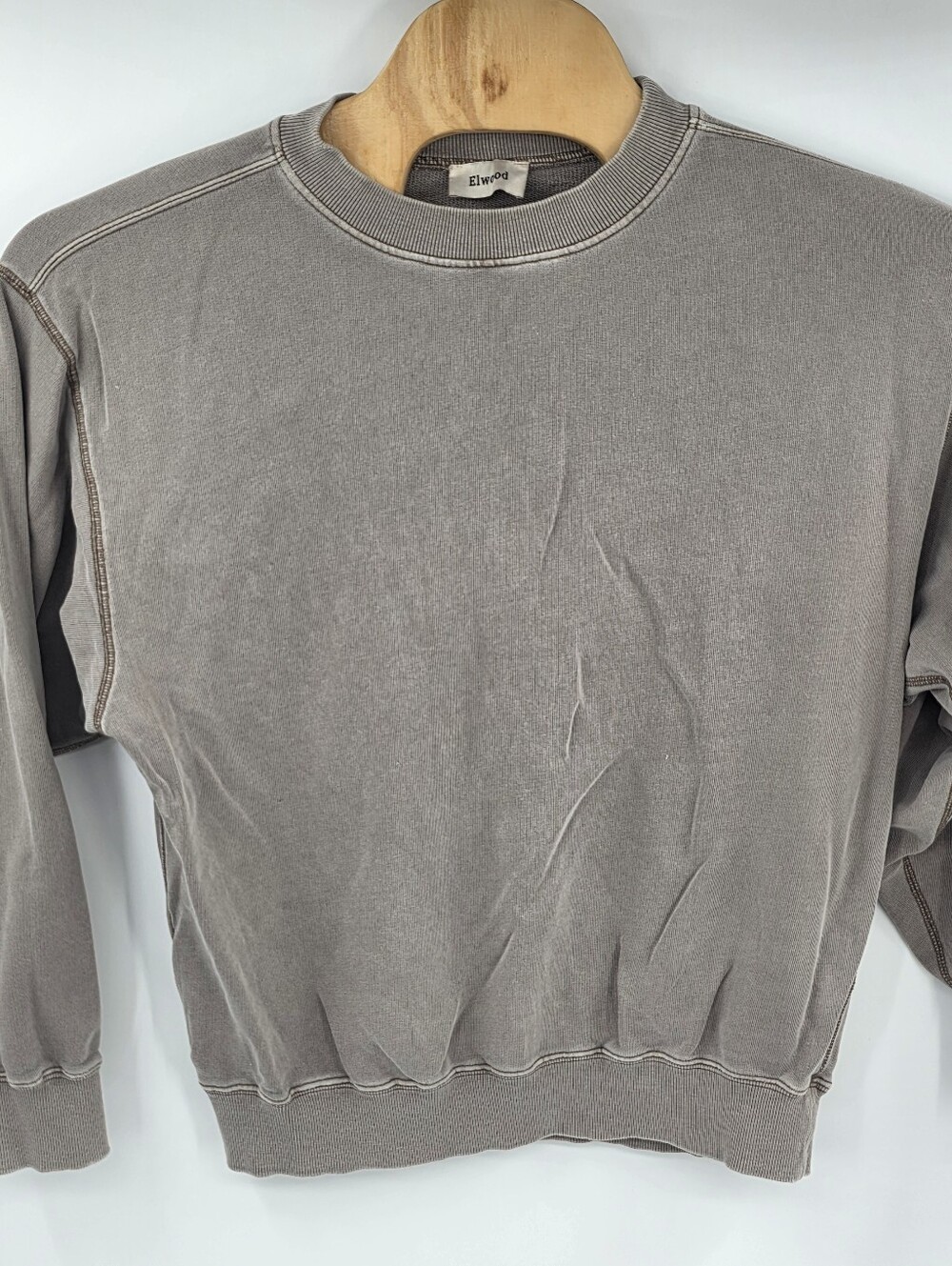 Elwood Brown Crew Neck Pullover Sweater Men's Small S
